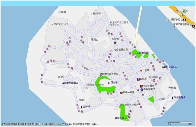 鼓浪嶼地圖，探索這座美麗島嶼的指南，鼓浪嶼全島攻略，探索這座美麗島嶼的指南與地圖參考